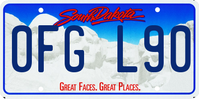 SD license plate 0FGL90