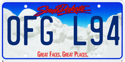 SD license plate 0FGL94