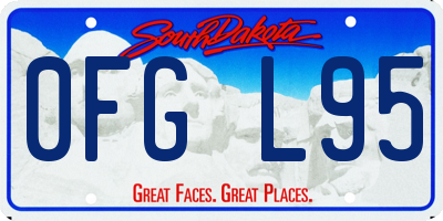 SD license plate 0FGL95