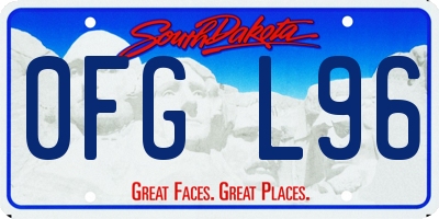 SD license plate 0FGL96