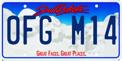 SD license plate 0FGM14