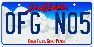 SD license plate 0FGN05