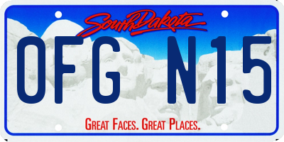 SD license plate 0FGN15