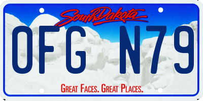 SD license plate 0FGN79
