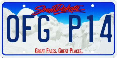 SD license plate 0FGP14