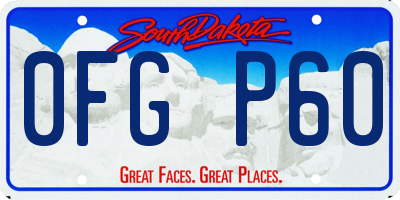 SD license plate 0FGP60