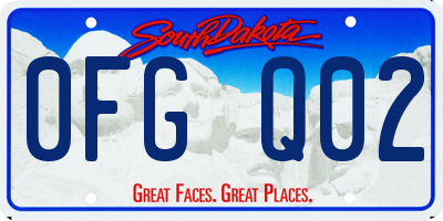 SD license plate 0FGQ02