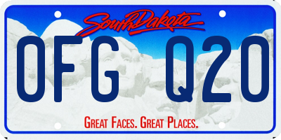SD license plate 0FGQ20