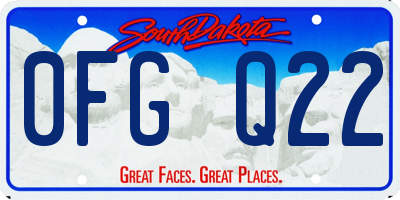 SD license plate 0FGQ22