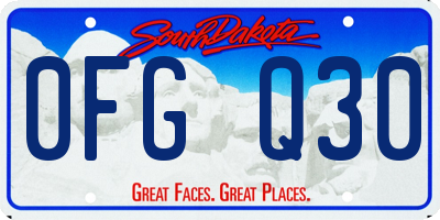 SD license plate 0FGQ30
