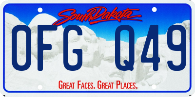 SD license plate 0FGQ49