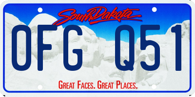 SD license plate 0FGQ51
