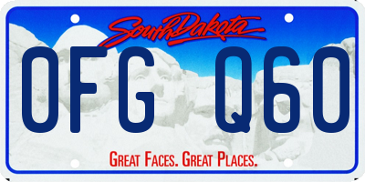 SD license plate 0FGQ60