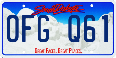 SD license plate 0FGQ61