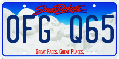 SD license plate 0FGQ65