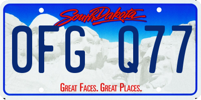 SD license plate 0FGQ77