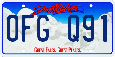 SD license plate 0FGQ91
