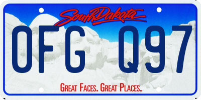 SD license plate 0FGQ97