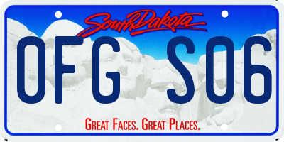 SD license plate 0FGS06