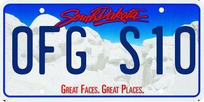 SD license plate 0FGS10