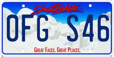 SD license plate 0FGS46