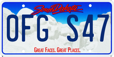 SD license plate 0FGS47