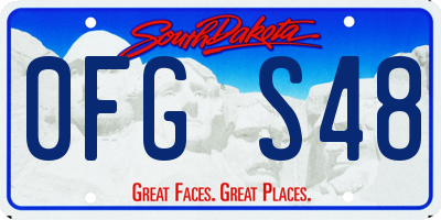 SD license plate 0FGS48