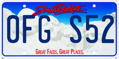 SD license plate 0FGS52