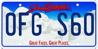 SD license plate 0FGS60
