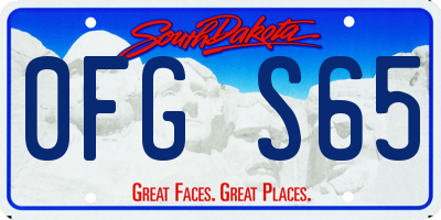 SD license plate 0FGS65