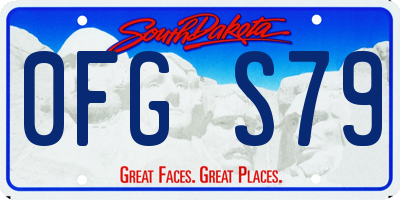 SD license plate 0FGS79