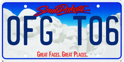 SD license plate 0FGT06