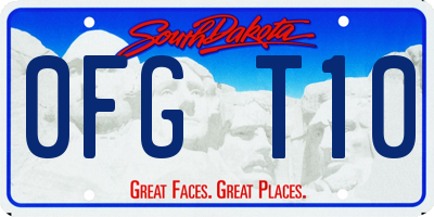 SD license plate 0FGT10