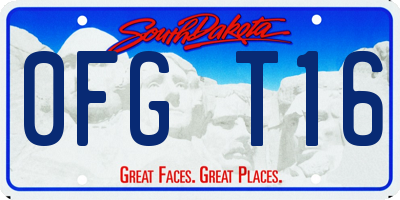 SD license plate 0FGT16