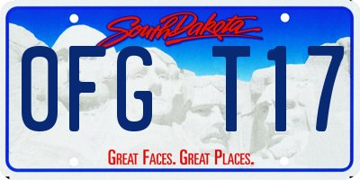 SD license plate 0FGT17