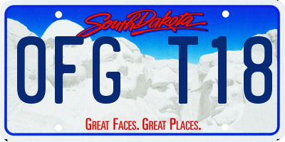 SD license plate 0FGT18