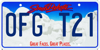 SD license plate 0FGT21