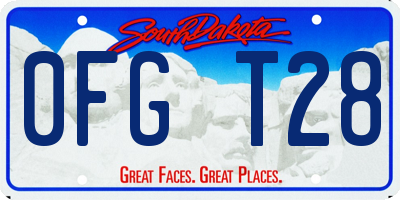 SD license plate 0FGT28