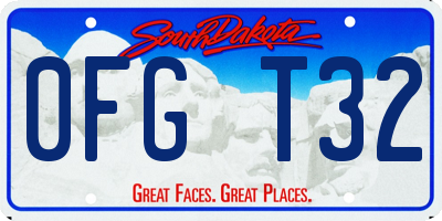 SD license plate 0FGT32