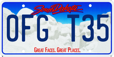 SD license plate 0FGT35