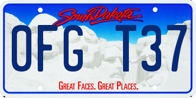 SD license plate 0FGT37