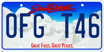 SD license plate 0FGT46