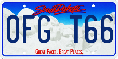 SD license plate 0FGT66