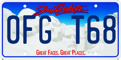 SD license plate 0FGT68