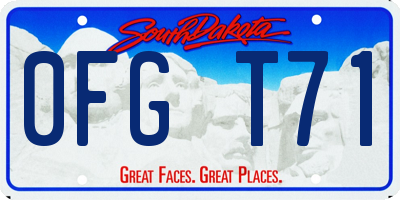 SD license plate 0FGT71