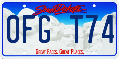 SD license plate 0FGT74