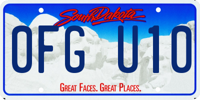 SD license plate 0FGU10