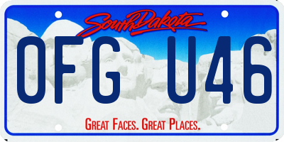 SD license plate 0FGU46