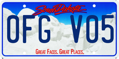 SD license plate 0FGV05