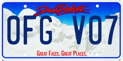 SD license plate 0FGV07